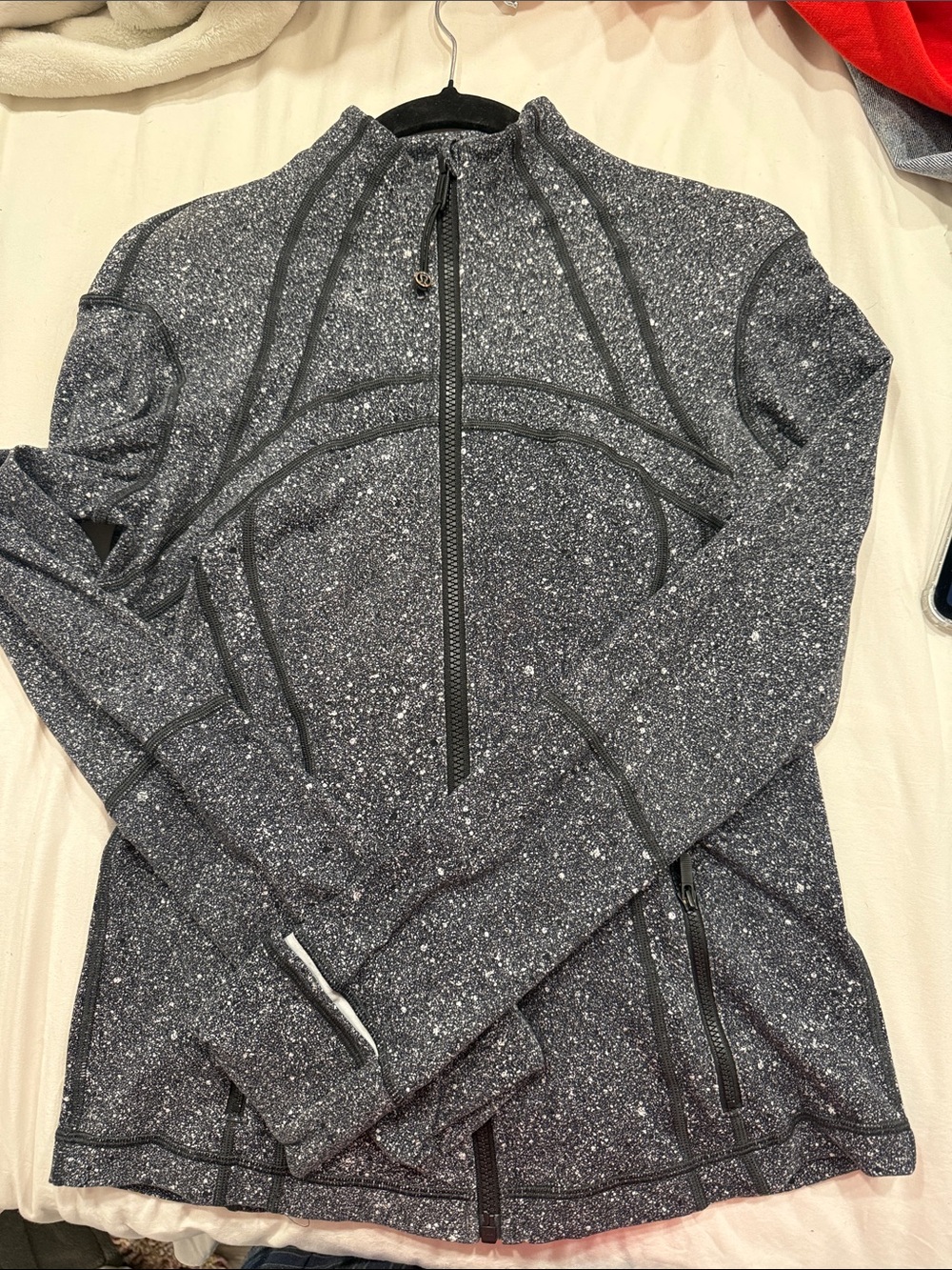 lululemon athletica Gray Speckled Full‑Zip Jacket